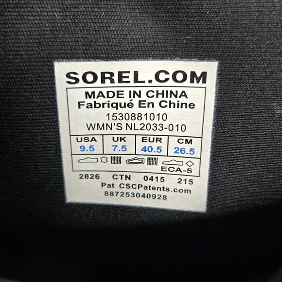 Sorel Knee High Winter Boot 9.5 Black Outdoor Snow Gorpcore Moto Utility Lace Up - Picture 9 of 14